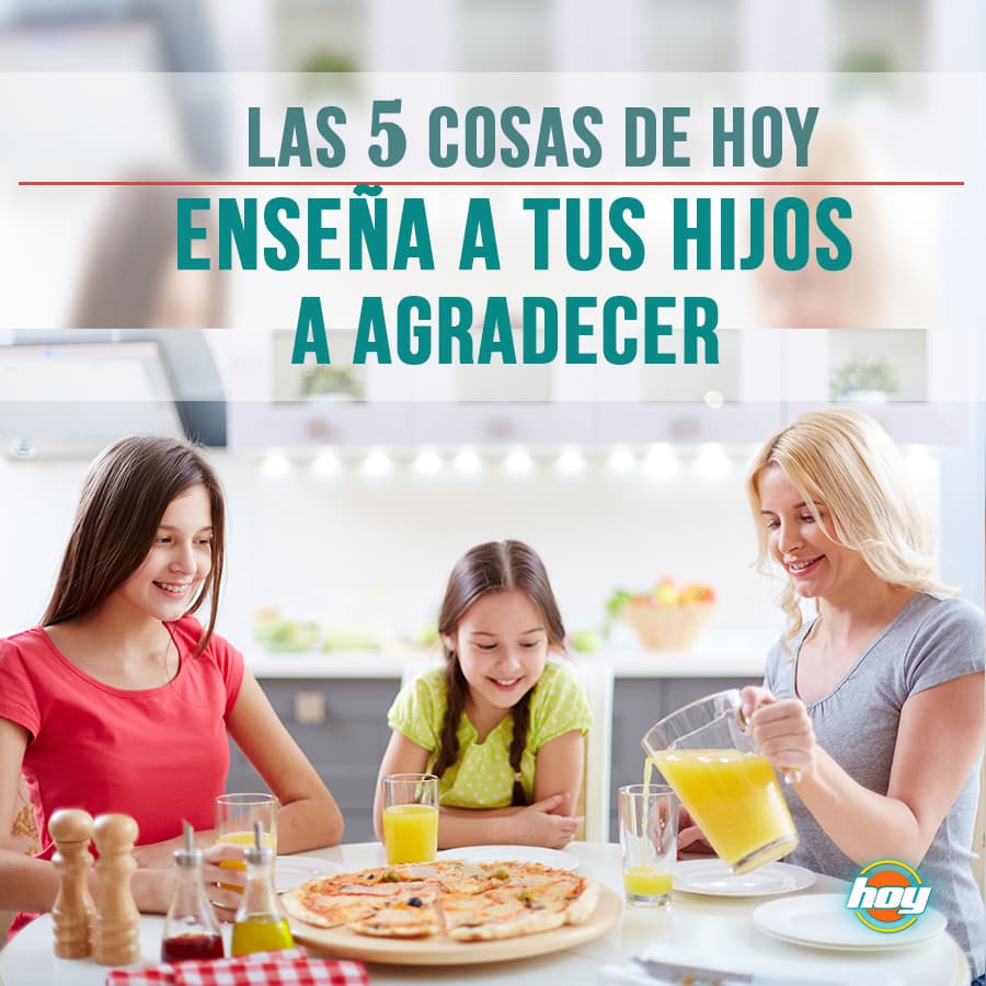 Enseña a tus hijos a ser agradecidos