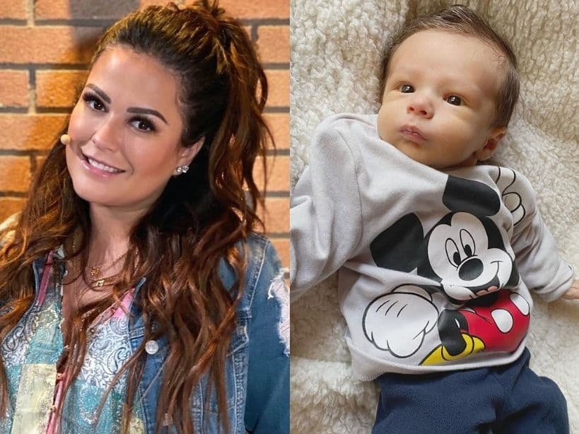 Mientras Mariana Echeverría posa en traje de baño, su hijo enamora con sus lentes de sol