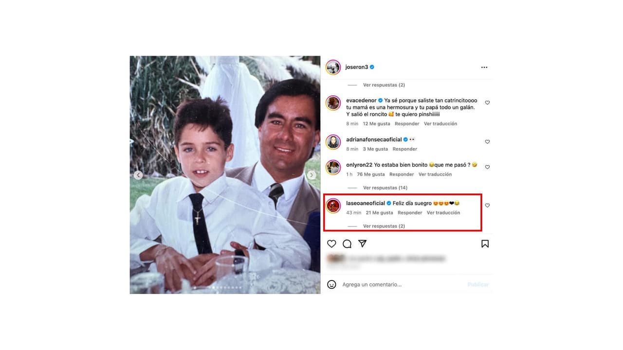 Así felicitó José Ron a su papá en su cumpleaños