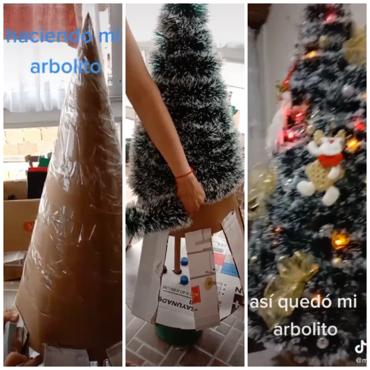 Este es el árbol de Navidad de cartón que enloqueció a TikTok