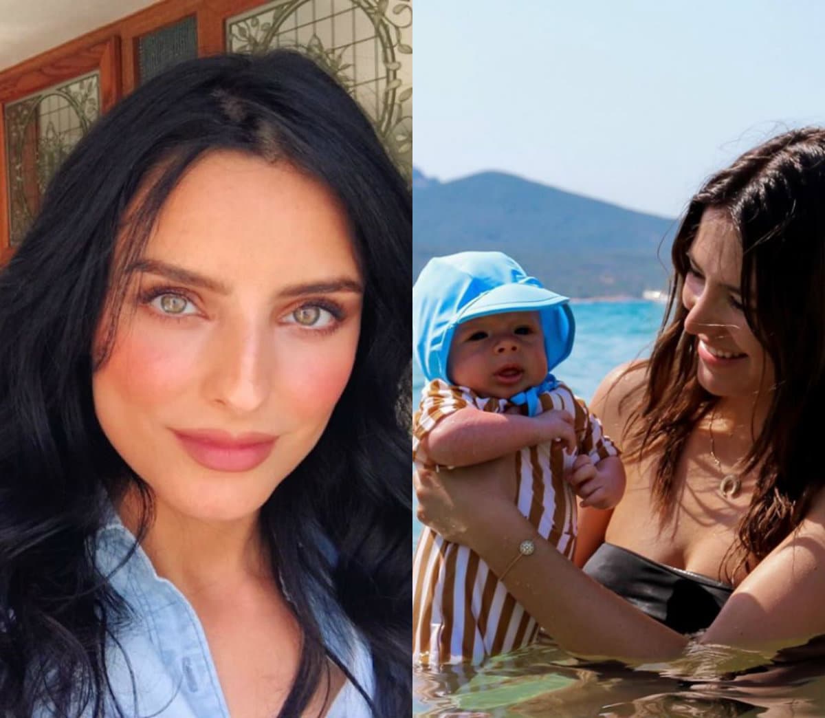 Aislinn Derbez defiende a la esposa de Chicharito tras las críticas que recibió por llevar a su bebé a la playa